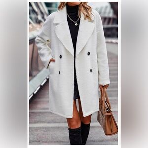 Angashion Long Sherpa Coat